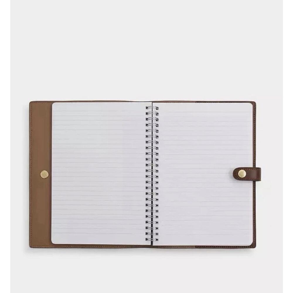 Coach NWT Notebook Signature Canvas Tan/Brown Factory Sealed Back To School - Picture 3 of 6